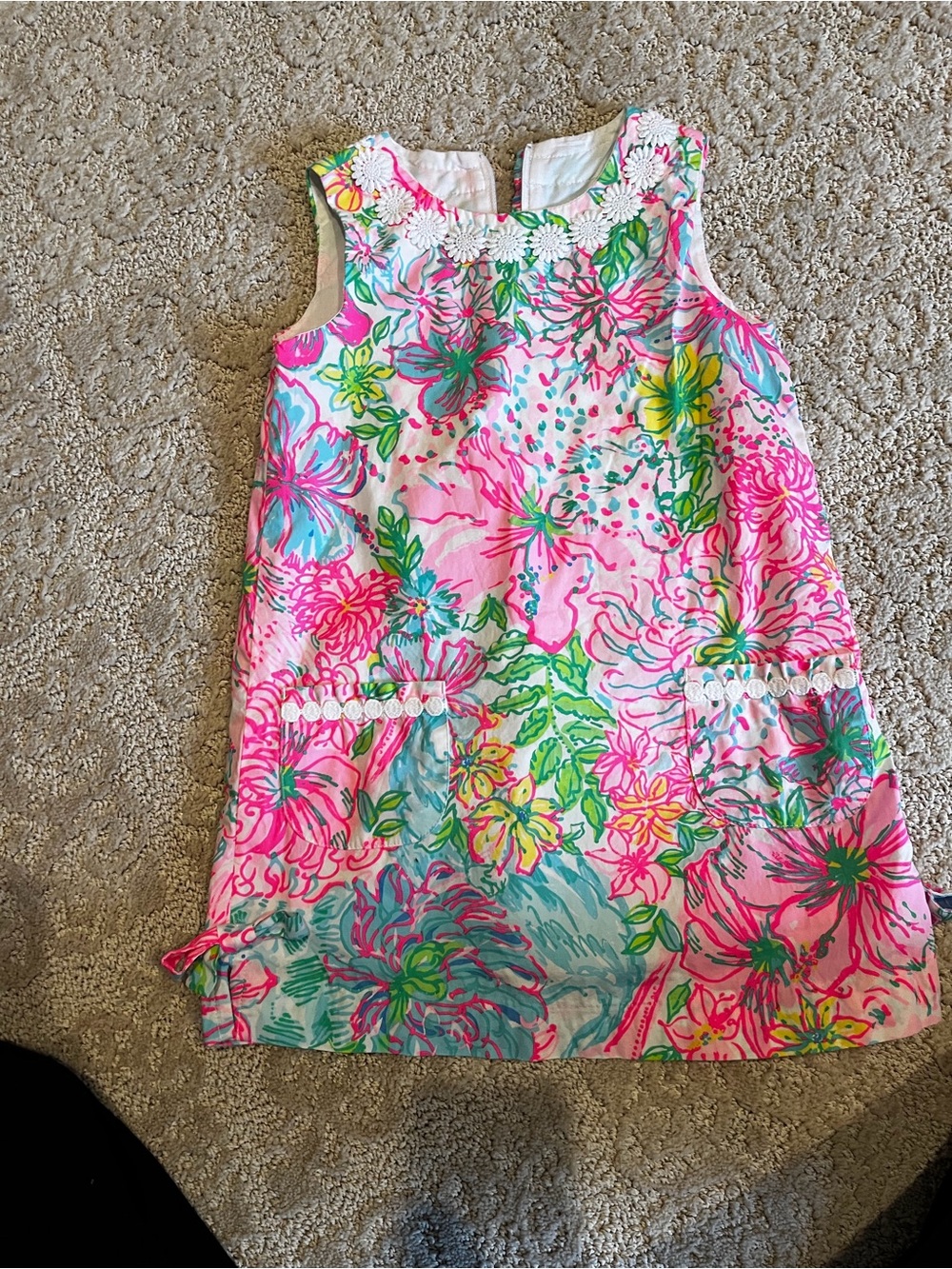 Lilly Pulitzer Bright Floral Shift Dress in Pink, Green, Blue